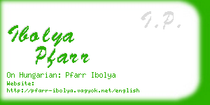 ibolya pfarr business card